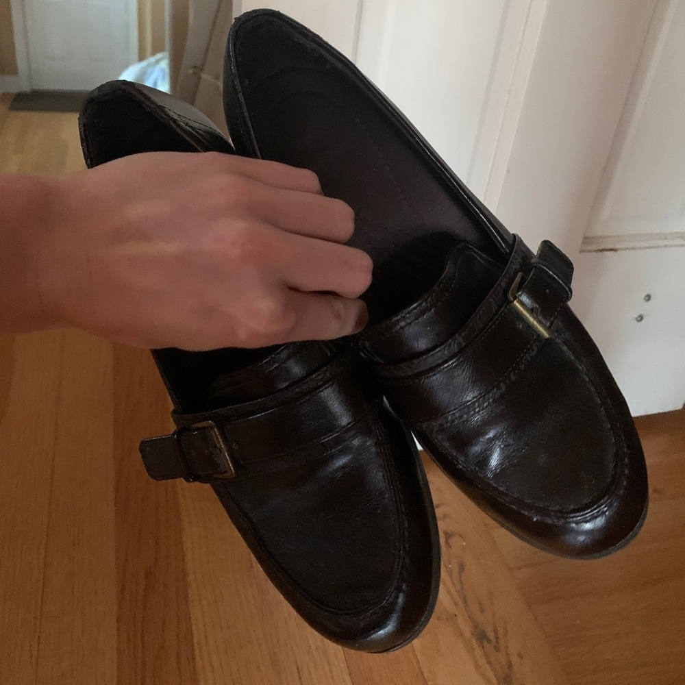 Brown loafers
